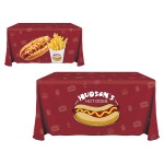 4' Knit Polyester Custom Throw Style Table Cover with Logo