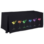 6' Fitted Table Cover, Counter Height - Full Color Front Panel with Logo