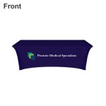 8 Ft Dye Sublimated Zipper Stretch Table Cloth With Logo with Logo