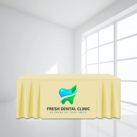 6FT Skirt Trade Show Table Cover - Full Color Imprint with Logo  6FT Skirt Trade Show Table Cover - Full Color Imprint with Logo