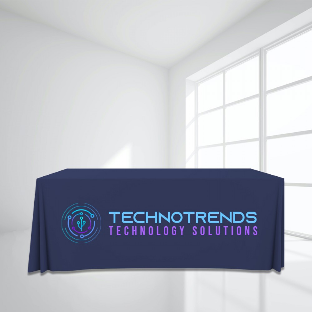4FT Trade Show Table Cover - Full Color Imprint with Logo