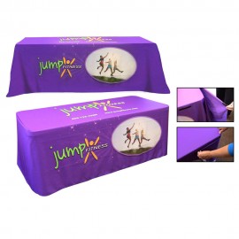 All Over Full Color Dye Sub Convertible Table Cover: 6' fitted to 8' flat with Logo