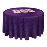 Premium 5ft Round Table Throw With Overhang Logo Branded