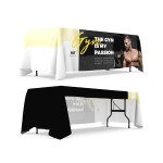 Logo Branded 8Ft 3-Sided Dye Sublimated Table Throw