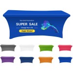 6' Premium Stretch Table Cover( Full Color Dye Sublimation) with Logo