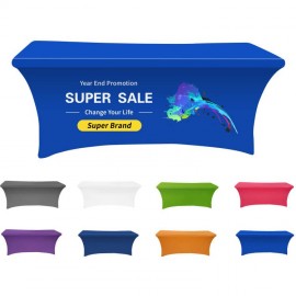 6' Premium Stretch Table Cover( Full Color Dye Sublimation) with Logo