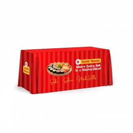 Promotional Premium 6' Table Throw , Full Coverage