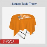 Custom Printed SQUARE Tablecloth 29" H x 31.5" D
