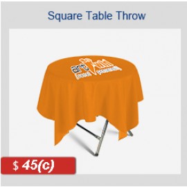 Custom Printed SQUARE Tablecloth 29" H x 31.5" D