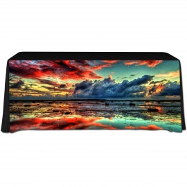 8' Full 42"H Front Only Printed Throw Cover with Logo  8