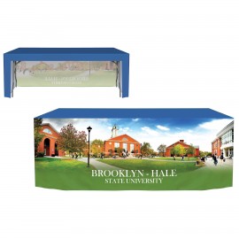 6' Customized Open Back Fitted Table Cover with Logo