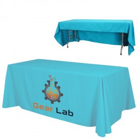 Customized 8ft x 30"T x 29"H - 3 Sided Hemmed Economy Table Throws - Dye Sublimation - Made in the USA  Customized 8ft x 30"T x 29"H - 3 Sided Hemmed Economy Table Throws - Dye Sublimation - Made in the USA