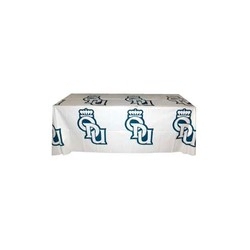 Custom Imprinted Step & Repeat White Recyclable Plastic Table Cover (108"x54")