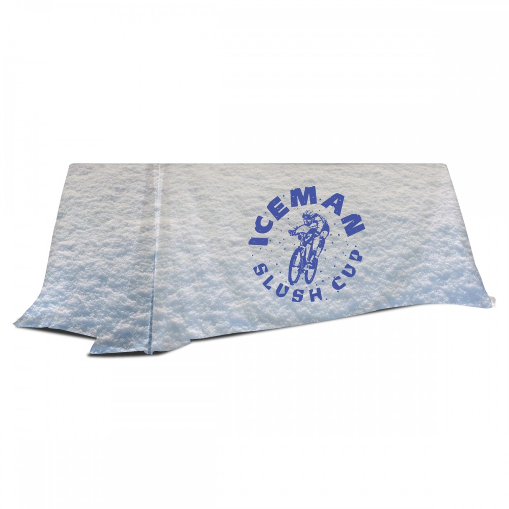 6' - 8' Convertible Table Throw, Full-Color Dye-Sublimation, Heat Cut Custom Imprinted 6' - 8' Convertible Table Throw, Full-Color Dye-Sublimation, Heat Cut Custom Imprinted