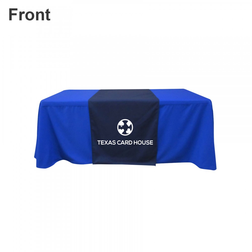 6 Ft Fitted Table Runner Rectangle Table Cloth with Logo