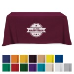 Personalized Flat Poly/cotton 3-sided Table Cover - Fits 6' Standard Table