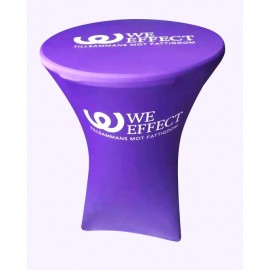 4 Sides Round Stretch Table Cover (32"x22"x30") Logo Branded