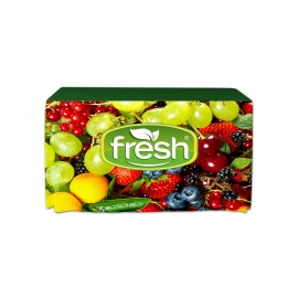 6' Econ. 42"H Pleated Front Only Printed Throw Cover with Logo  6