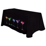 6' Table Throw, Counter Height - Full Color Front Panel with Logo