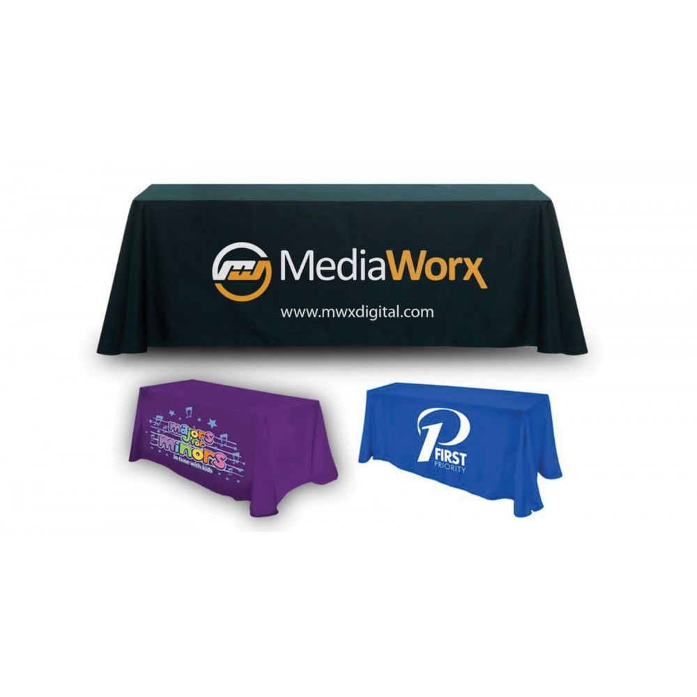 Round Corners Tablecloth 6 feet Custom Printed Round Corners Tablecloth 6 feet Custom Printed