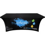 Logo Branded Zipper Back 4 Sided Stretch Table Cover (4' x 2.5')