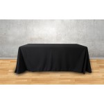 Logo Branded Solid Color 4 Sided Table Cover & Throw (4' x 2.5')