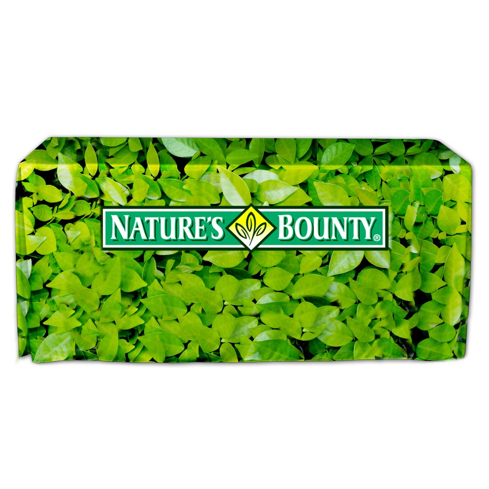8' Econ. 42"H Pleated Fully Printed Throw Cover with Logo 8' Econ. 42"H Pleated Fully Printed Throw Cover with Logo