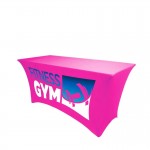 4 foot stretch Table Cover With Full Sublimation And All Over Decoration with Logo