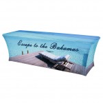 8ft x 30"T x 29"H - 4 Sided Stretch Table Throws - Dye Sublimation - Made in the USA with Logo