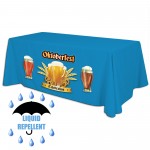 8' x 30" Top x 29" H - Liquid Repellent Table Throw (FULL COLOR) Dye Sublimation Logo Branded
