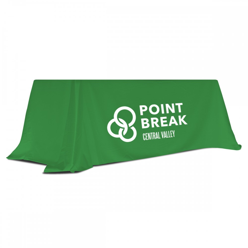 Green 6' Standard Table Throw (Full-Color Dynamic Adhesion) Logo Branded Green 6' Standard Table Throw (Full-Color Dynamic Adhesion) Logo Branded