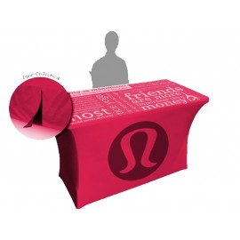 4' Stretch Table Cloth/ Table Cover With Back Zipper- Full Color Dye Sublimation with Logo  4