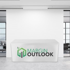 8FT Fitted Trade Show Table Cover - Full Color Imprint with Logo