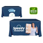 4' Knit Polyester Custom Throw Style Table Cover with Logo
