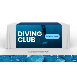 Liquid Repellent 60" x 60" Table Runner, Full Color with Logo  Liquid Repellent 60" x 60" Table Runner, Full Color with Logo