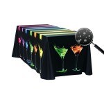 4' Fully Dye Sublimated Liquid Repellant Table Throw with Logo
