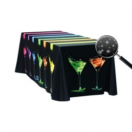 4' Fully Dye Sublimated Liquid Repellant Table Throw with Logo