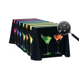 4' Fully Dye Sublimated Liquid Repellant Table Throw with Logo  4