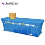 8' Standard Stretch Table Cover (Full Color Dye Sublimation) with Logo