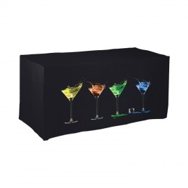Promotional 8 Fitted Table Cover, No Pleats - Front Panel Print  Promotional 8 Fitted Table Cover, No Pleats - Front Panel Print