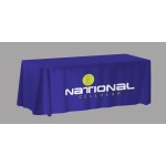 Personalized 8-ft. NON-FITTED Front Print ONLY Table Cover (with Stock Fabric Color)