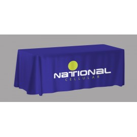 Personalized 8-ft. NON-FITTED Front Print ONLY Table Cover (with Stock Fabric Color)
