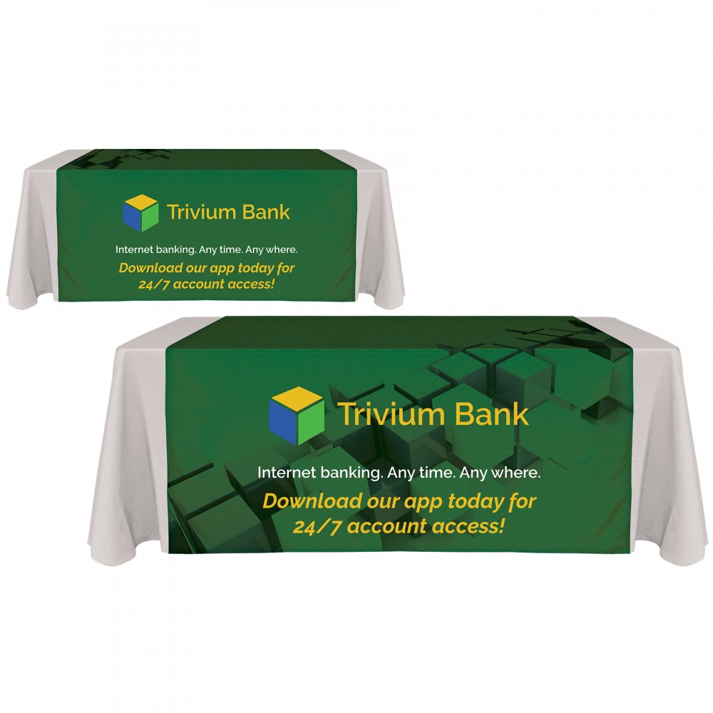 Customized 60" x 90" Digitally Printed Table Runners Customized 60" x 90" Digitally Printed Table Runners