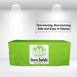 8' Fitted Table Cover in Full Color Overall with Logo  8