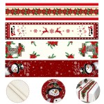 Custom Full Color Imprint Christmas Table Runner with Logo