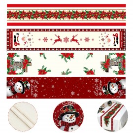 Custom Full Color Imprint Christmas Table Runner with Logo