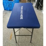 Logo Branded Slim Fitted Stretch Fit Tablecloth, 8' table, Fully printed.
