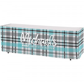 Premium Polyester, All Over Full color Table Skirt, 3 sided 8 Foot with Logo