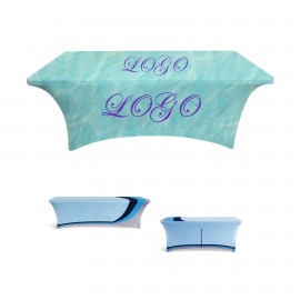 Personalized 6ft Hemmed Fitted Elastic Zipper Table Cover
