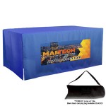 Logo Branded "Curlin 6' 3-Sided Fitted Economy Open Corner Table Cover fits 6' Table (Full Color)